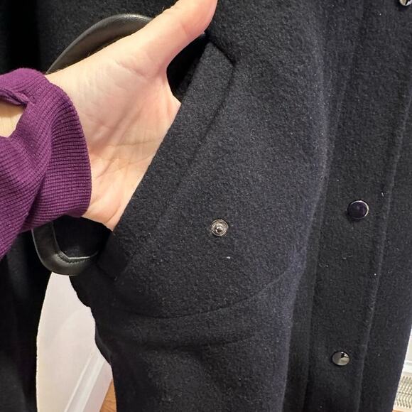 Maje Hooded Wool Blend Coat - Picture 6 of 14